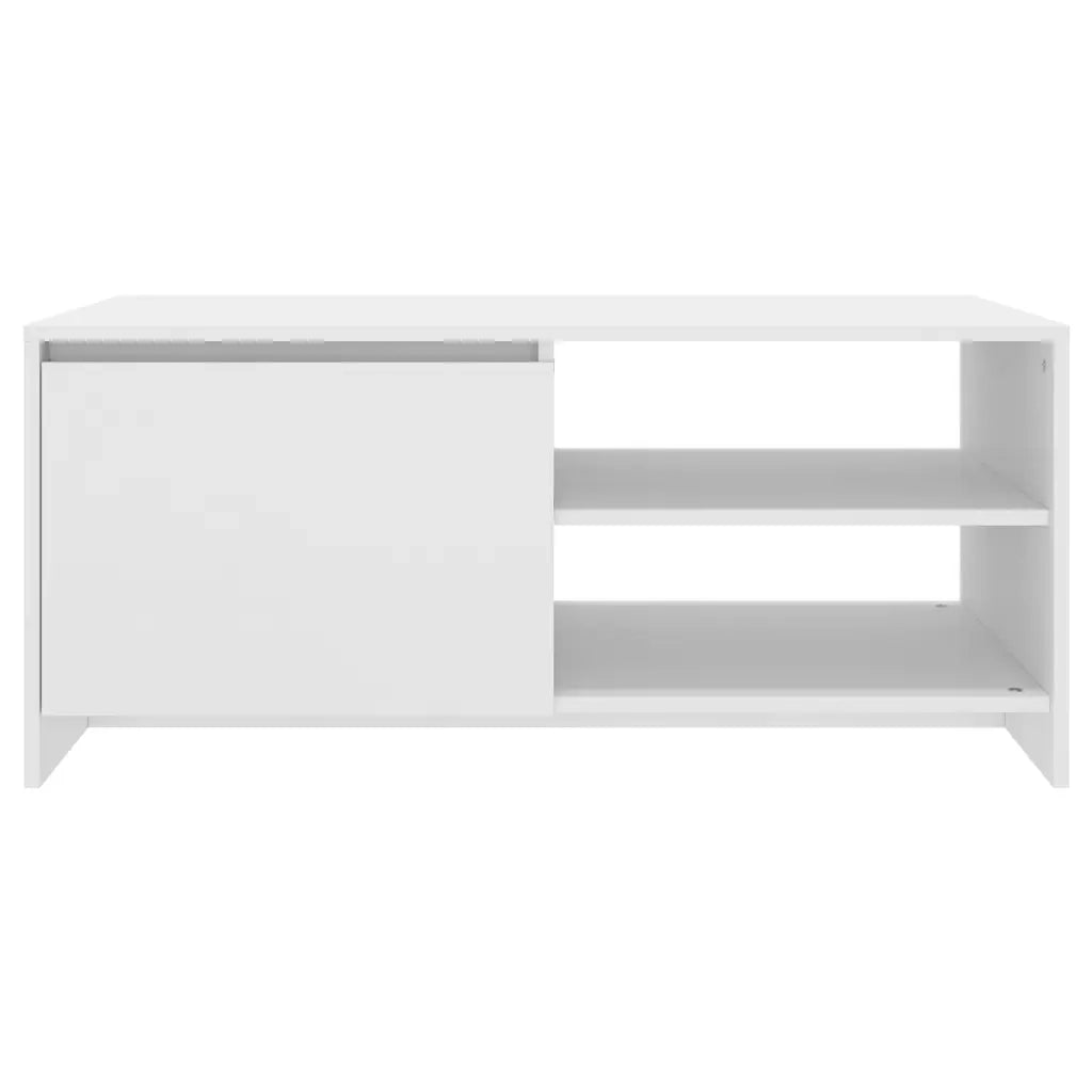 Tavolino da Salotto Bianco 102x50x45 cm Legno Multistrato cod mxl 12393