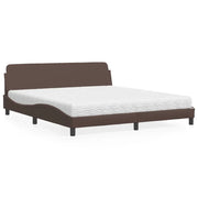 Letto con Materasso Dover Marrone 180x200cm in Similpelle 3208459