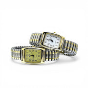 Trade Shop - Orologio Da Polso 29 Mm Acciaio Moderno Quadrante Bianco Cinturino Elastico Elegante -