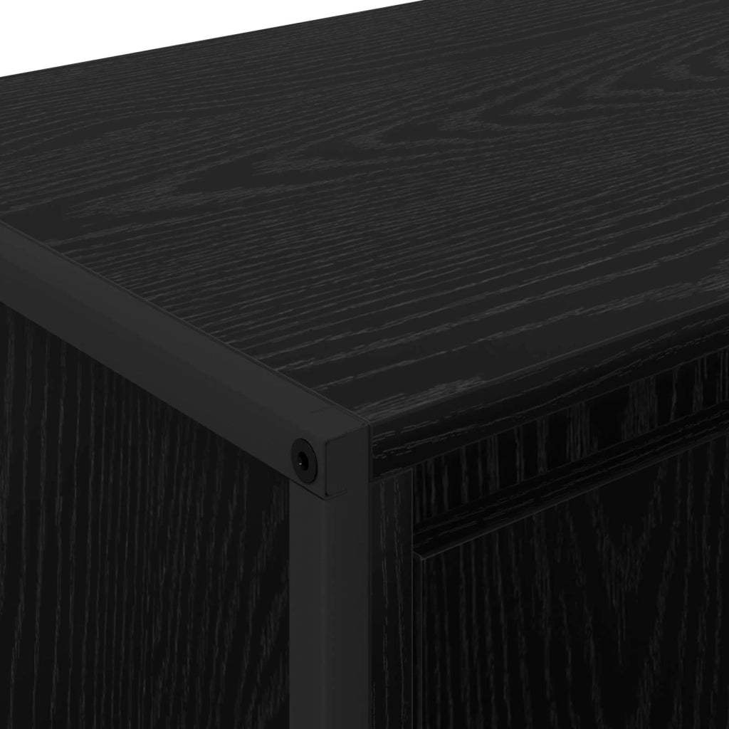 Mobile TV Rovere Nero 140 x 36 x 49.5 cm Legno multistrato 886510