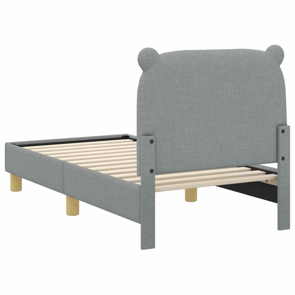 Struttura letto per bambini con testata Grigio Chiaro Tessuto
