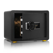 Cassaforte di sicurezza elettronica 40 x 30 x 31 cm con sistema di allarme e doppia chiusura in acciaio nero 20_0020525