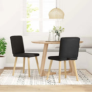 Sedie da Pranzo 2 pz Nere in Tessuto 4101199