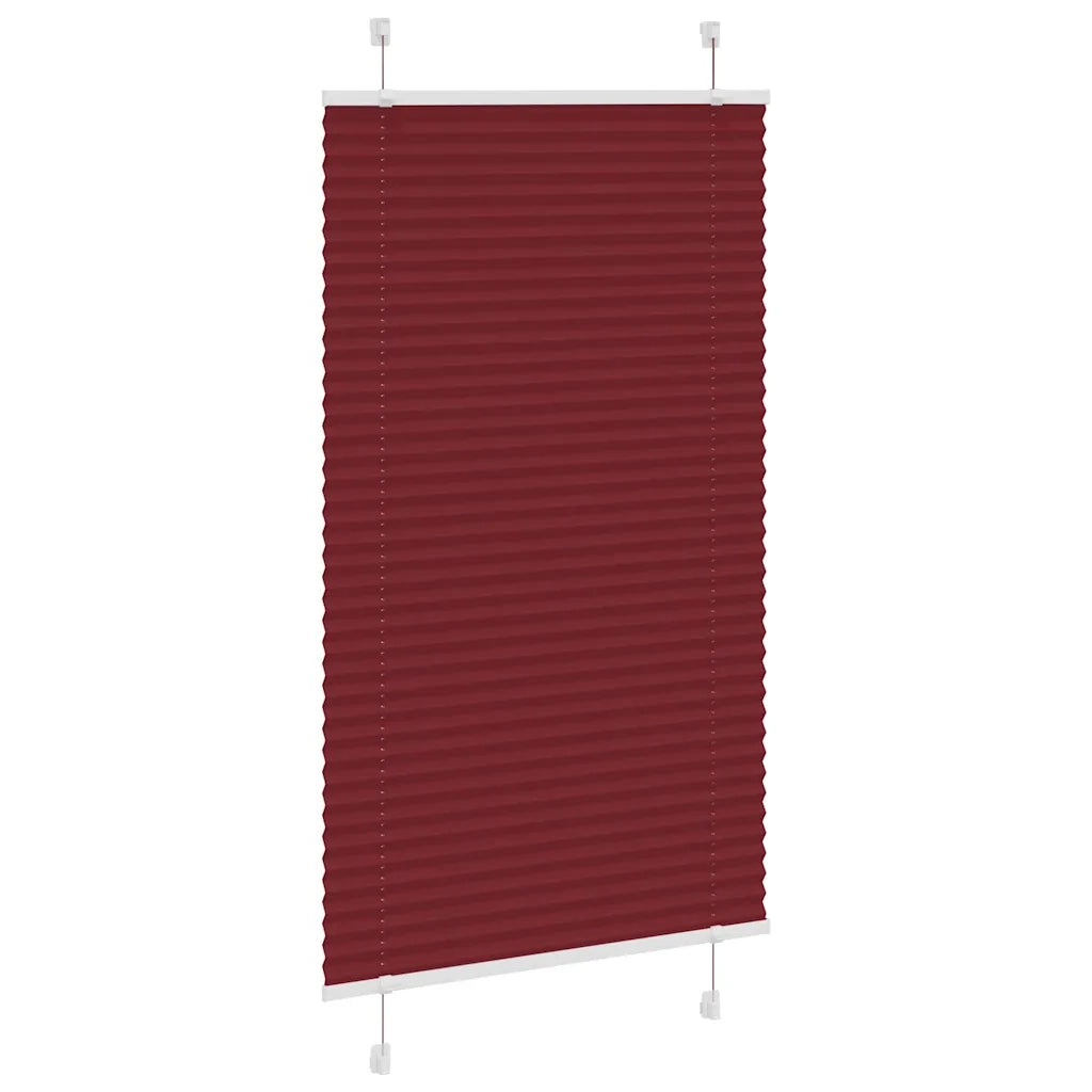 Tenda Plissettata Rosso Bordeaux 75x100 cm Larghezza Tessuto 4015223