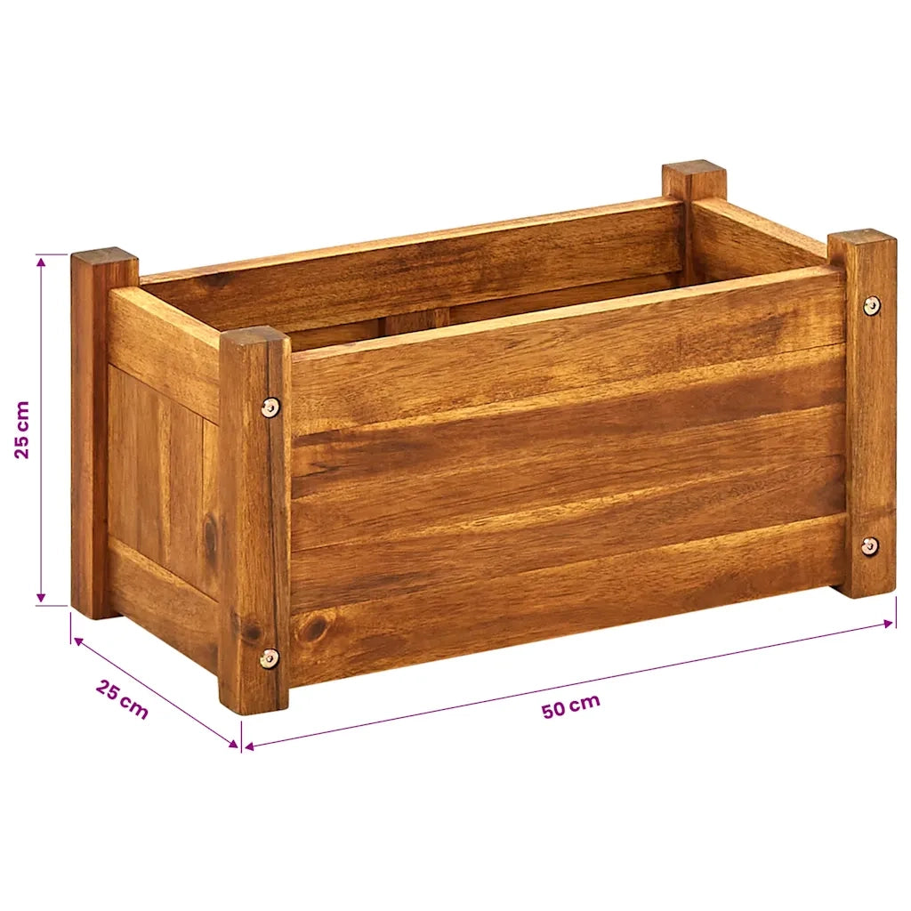 Letto Rialzato da Giardino in Legno di Acacia 50x25x25 cm 42565