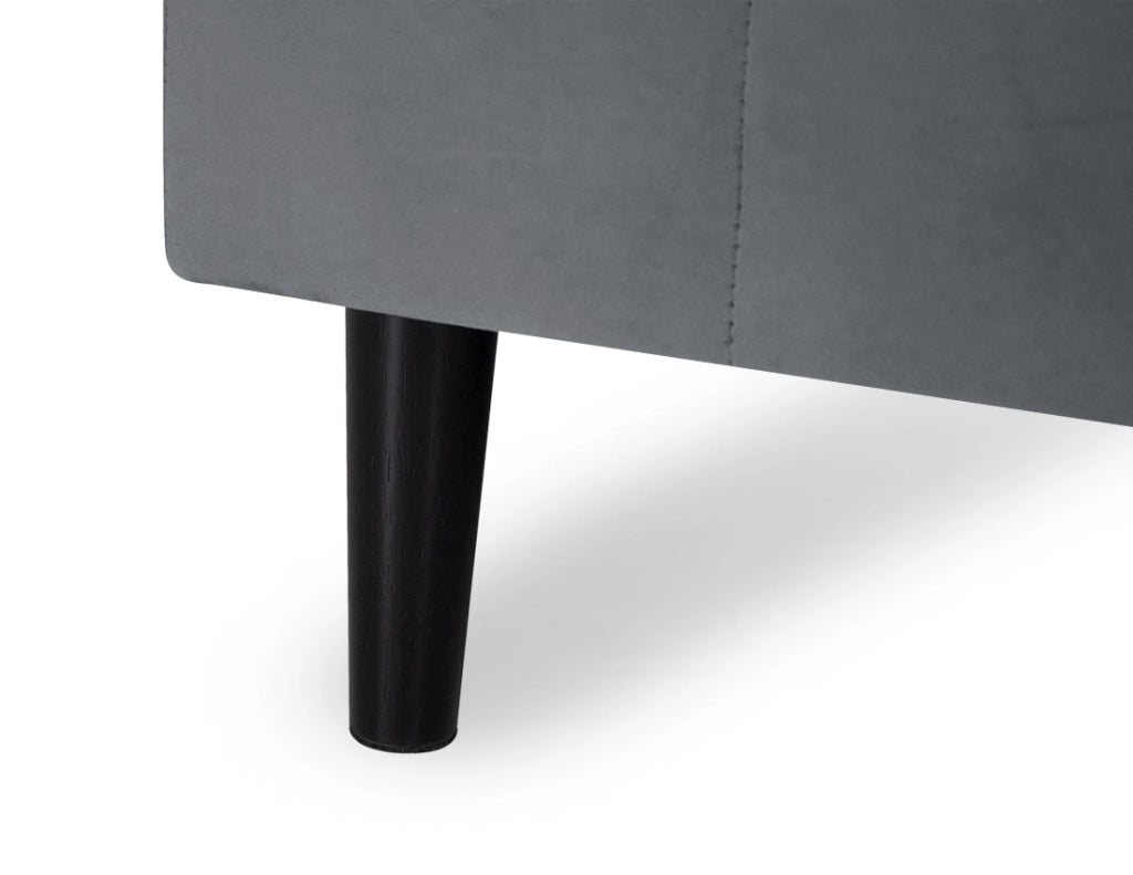 Divano angolare 3 posti con chaise longue destra velluto grigio - Washington - DI-WA01VLT-CLDX