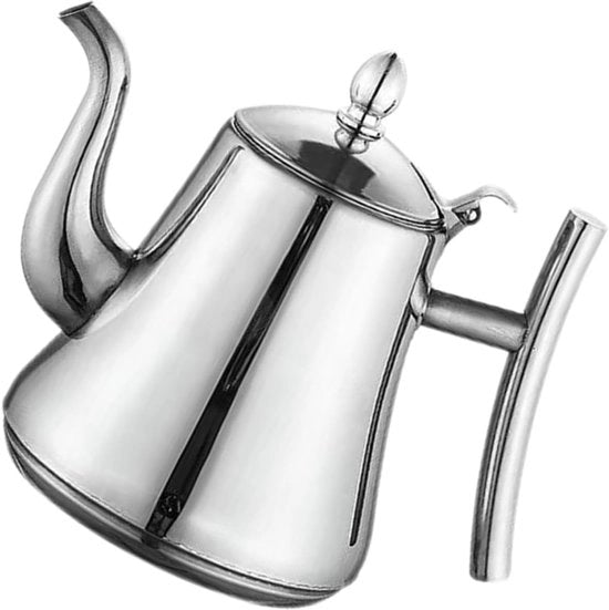 Tazza da Tè in Acciaio Inossidabile 2L con Filtro e Manico per Caffetteria e Ristoranti - Dimensioni 20*14*15cm
