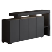 Credenza in legno "Beliz" - 170 x 35 x 80 cm - Antracite