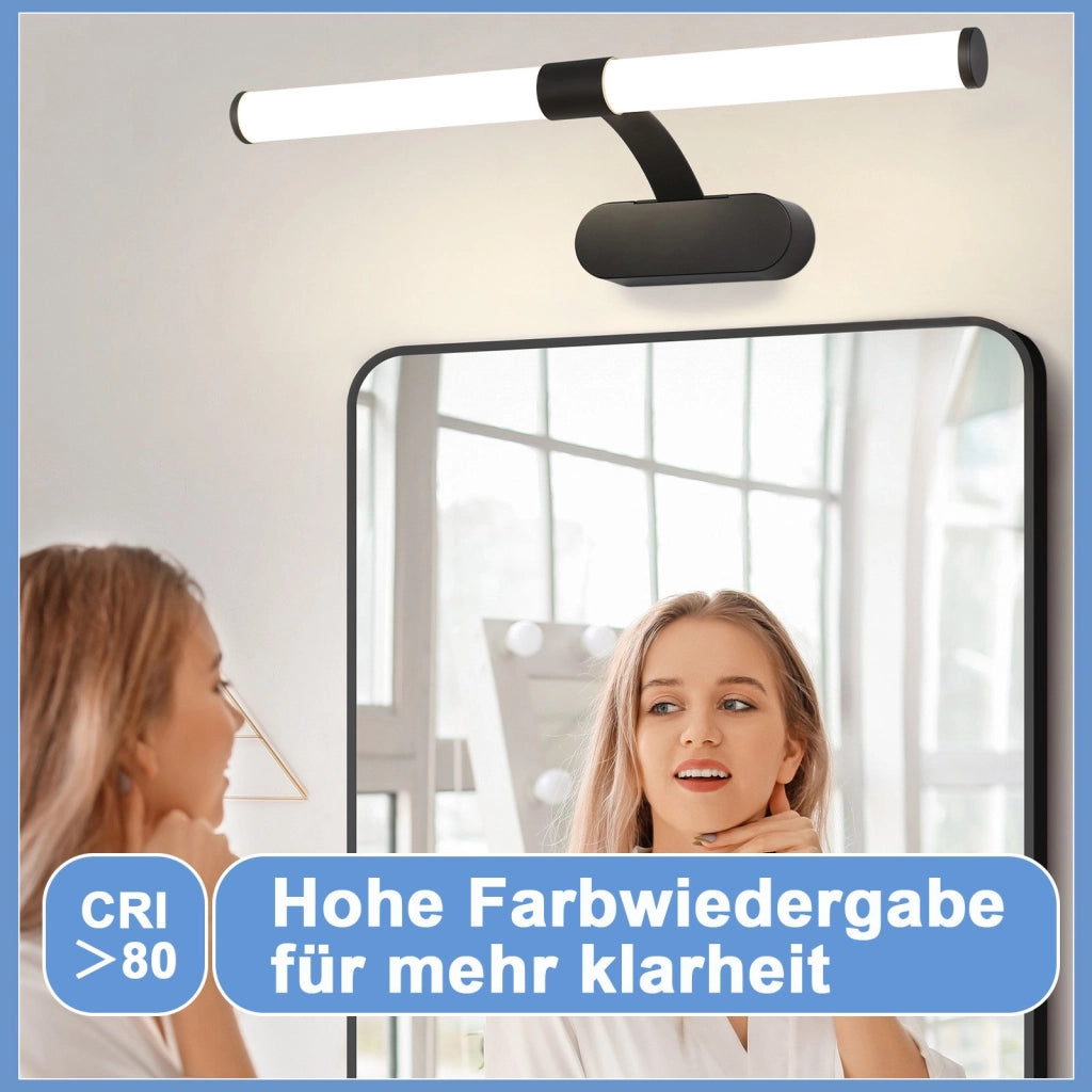 ZMH Lampada da Specchio LED per Bagno Nera 60 cm 8W Moderna IP44 a Parete Luce Neutra 4000K per Cucina e Armadio