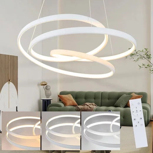 Lampada a sospensione ZMH LED dimmerabile bianca 150 cm 55 W per tavolo da pranzo e soggiorno