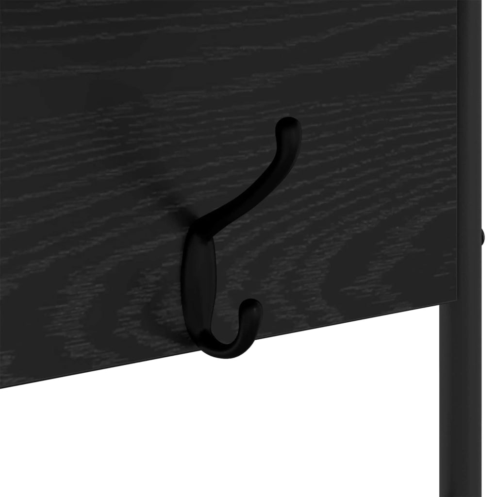Appendiabiti con panca per scarpe Rovere Nero 8012032