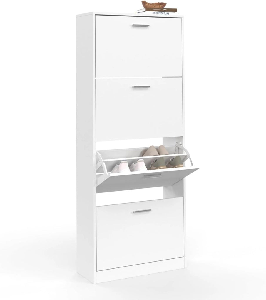 Scarpiera con 4 ante bianco