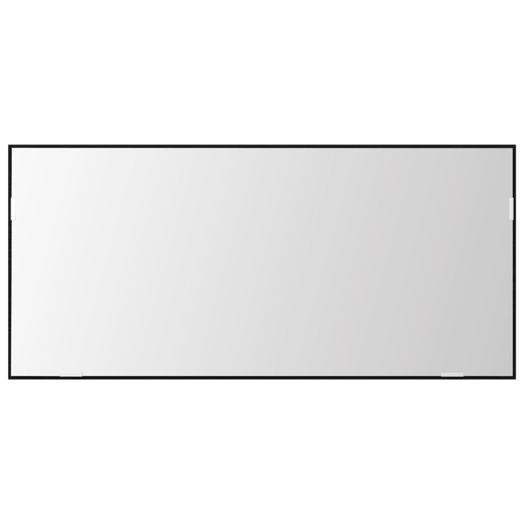 Mobile da Bagno con Specchio e Luce LED Rovere Nero 80x37 cm
