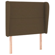 Testiera | Testata ad Orecchio Marrone Scuro 103x23x118/128 cm in Tessuto