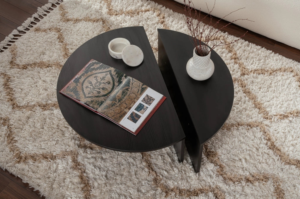Tavolino da caffè in legno "Orion" - 90 x 60 x 30 cm - Legno nero