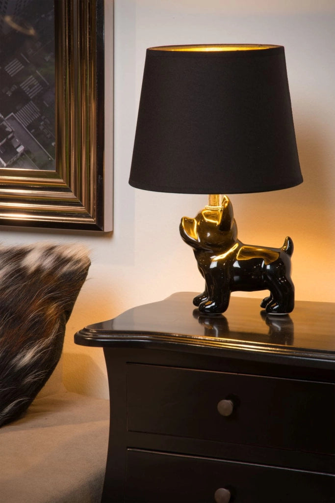 Lampada da tavolo Lucide Sir Winston nera E14 40W IP20