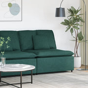Modulo Centrale Divano Modulare con Cuscini Verde Scuro 100 cm
