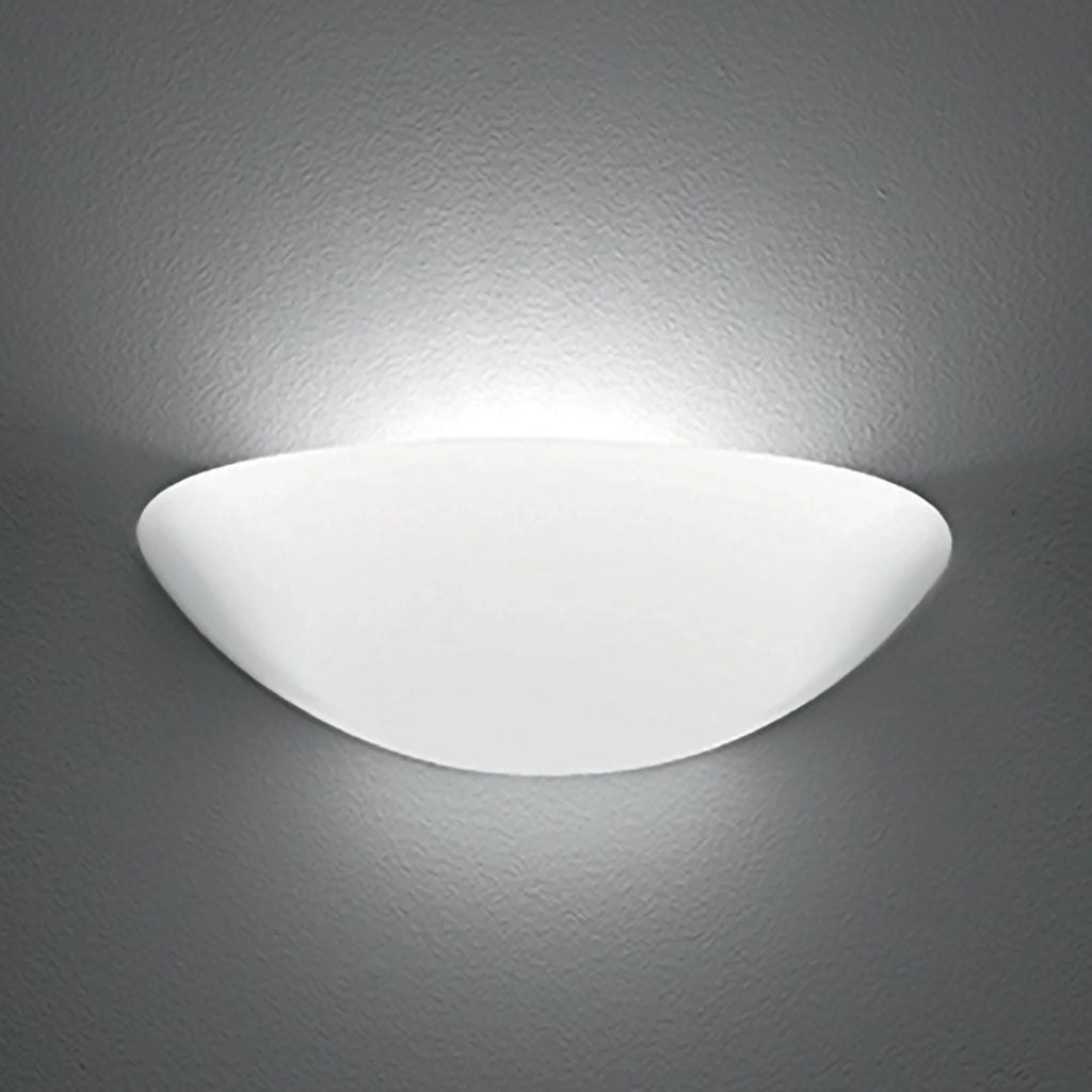 Spicchio parete 330x115x160mm. 2xe14 42w hs-ip20- vetro bianco