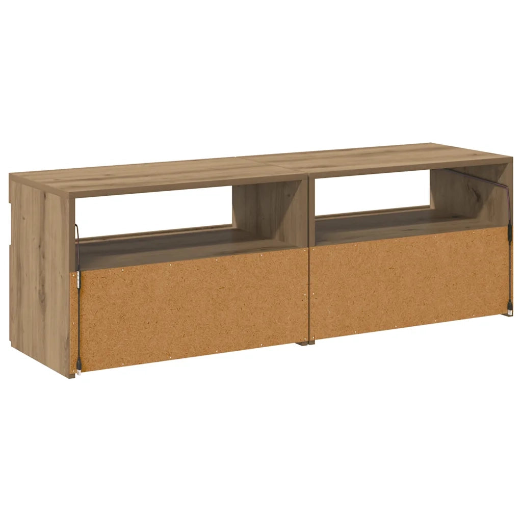 Mobili Porta TV con LED 2 pz Artigianale in Legno Multistrato 856312