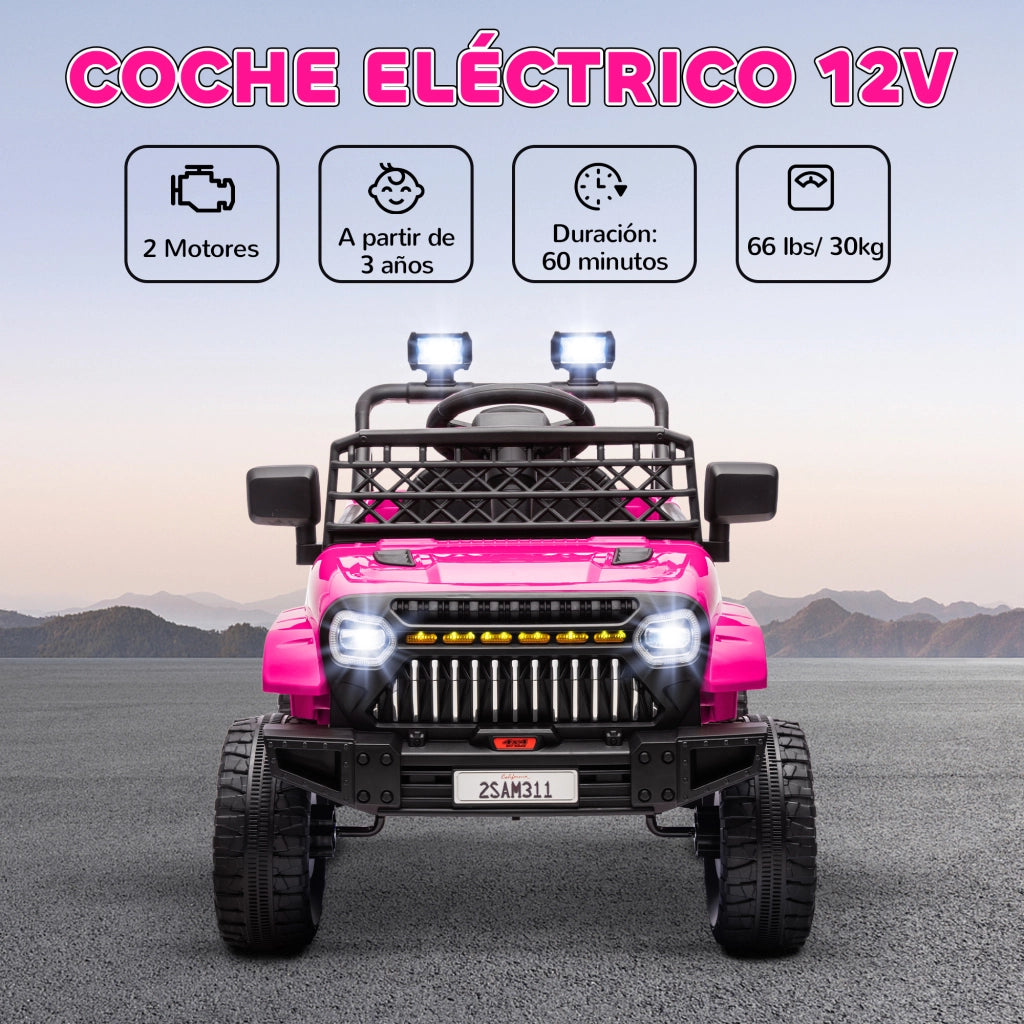 Auto Elettrica per Bambini con Telecomando ¨C Zephmum ¨C Rosa 12V