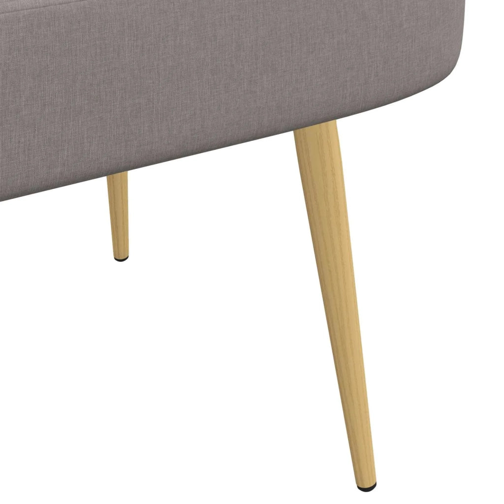 Panchina imbottita con schienale Tortora 110 x 60 x 76 cm 42040762