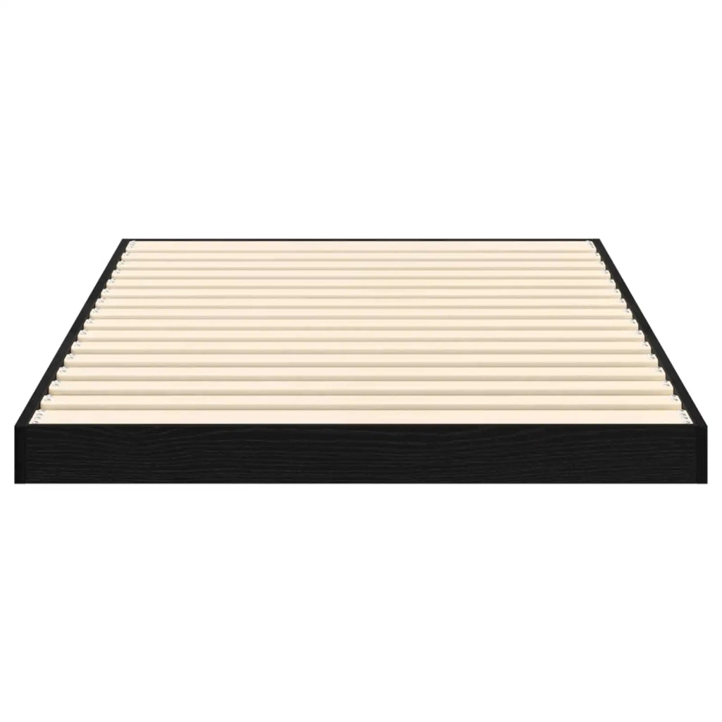 Struttura letto a terra Rovere Nero 75 x 190 cm 893517