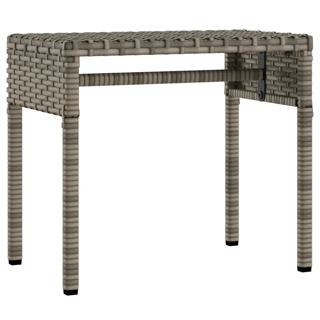 Lettino prendisole con tettuccio e Tavolino in Polyrattan Grigio 368204