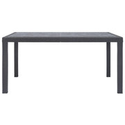 Tavolo da Giardino Marrone 150x90x72 cm Plastica Stile Rattan 45606