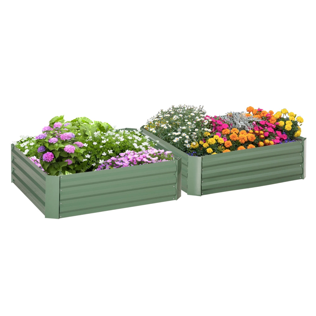 Letto da Giardino 2 Pezzi ¨C zephmum ¨C Verde 100x100x30 cm