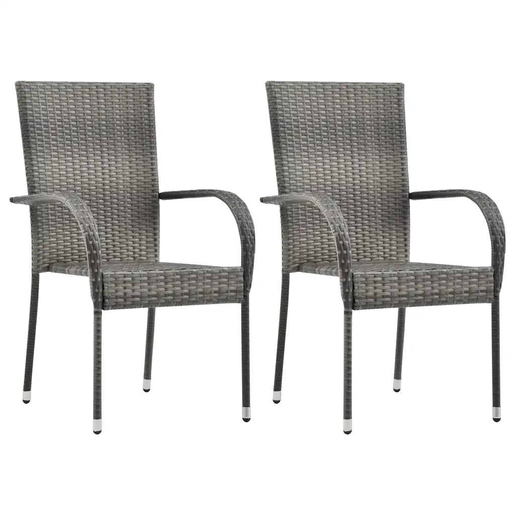Set Mobili da Pranzo per Giardino 3 pz | Set Salotto da Giardino Grigio