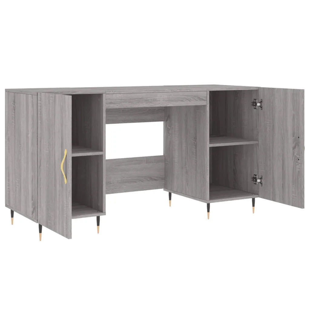 Scrivania Grigio Sonoma 140x50x75 cm in Legno Multistrato 829530