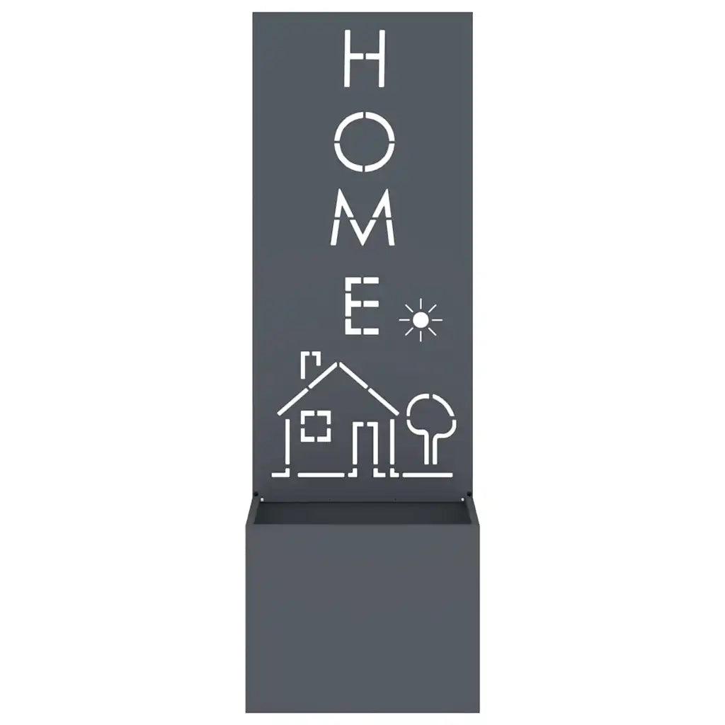 vidaXL Vaso da Giardino con Pannello Decorativo Antracite 50 x 140 cm