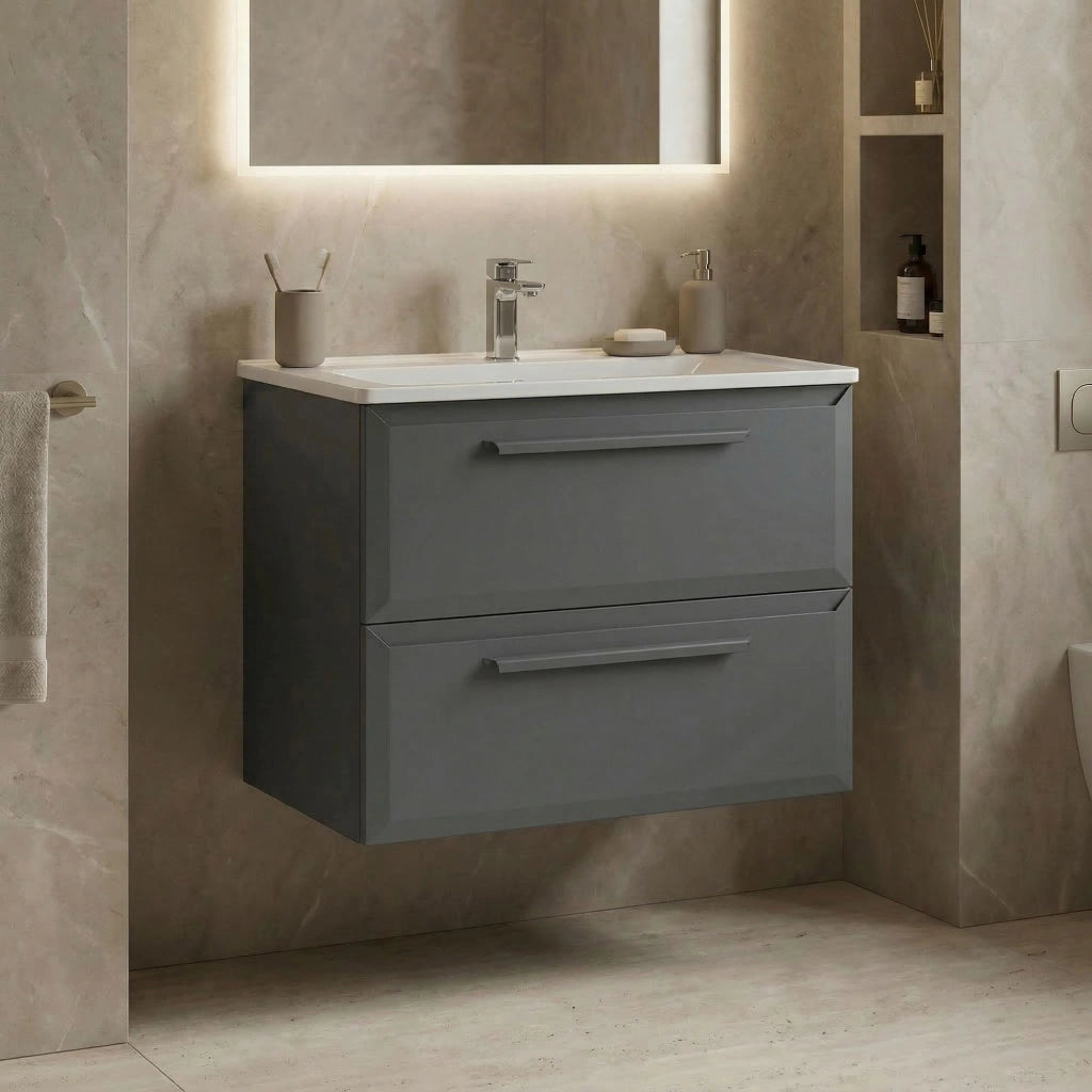 Mobile lavabo "Nuvola 65 v2" - 65 x 50 x 62 cm - Grigio