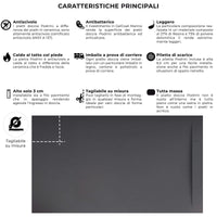 Piatto Doccia in Pietra 80x110 cm Bonussi Ardesia Calcutta Antracite