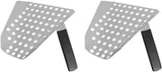 Set di Spiedini da Fritto 2 pezzi - Acciaio Inossidabile - Manico Singolo - Ideale per Fritto/Popcorn - Con Fori - Progetto Sostenibile - Spiedino