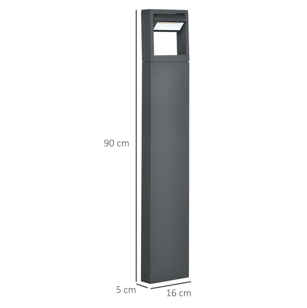 Lampada da giardino LED 8 W IP65 grigio scuro