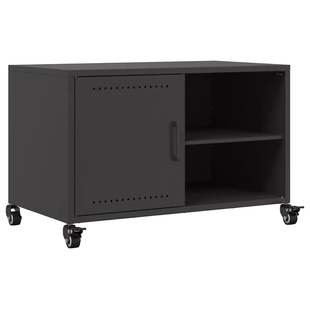 Mobile TV-Credenza per TV-Console TV Nero 68x39x43,5 cm in Acciaio 265505