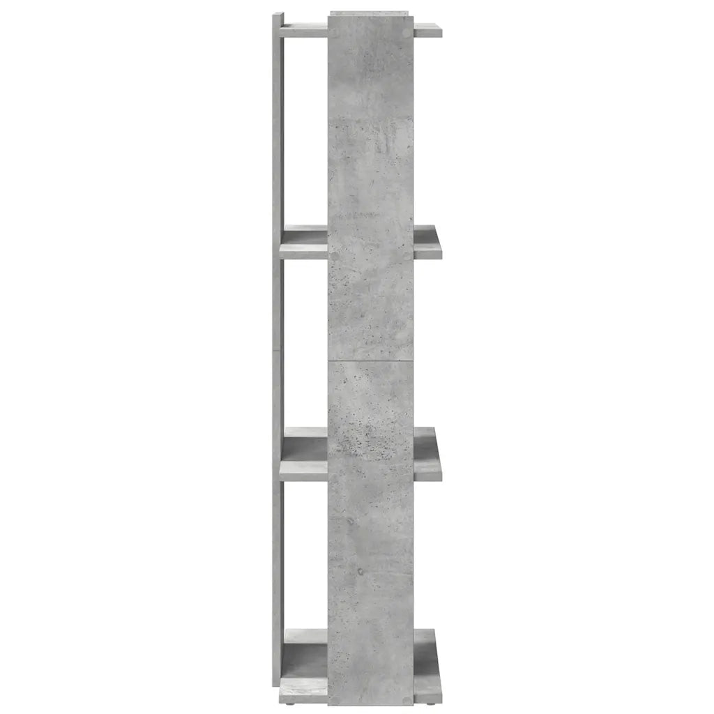 Libreria 3 Ripiani-Scaffale per Libri-Mobile di Stoccaggio Grigio Cemento 60x30x120 cm Multistrato