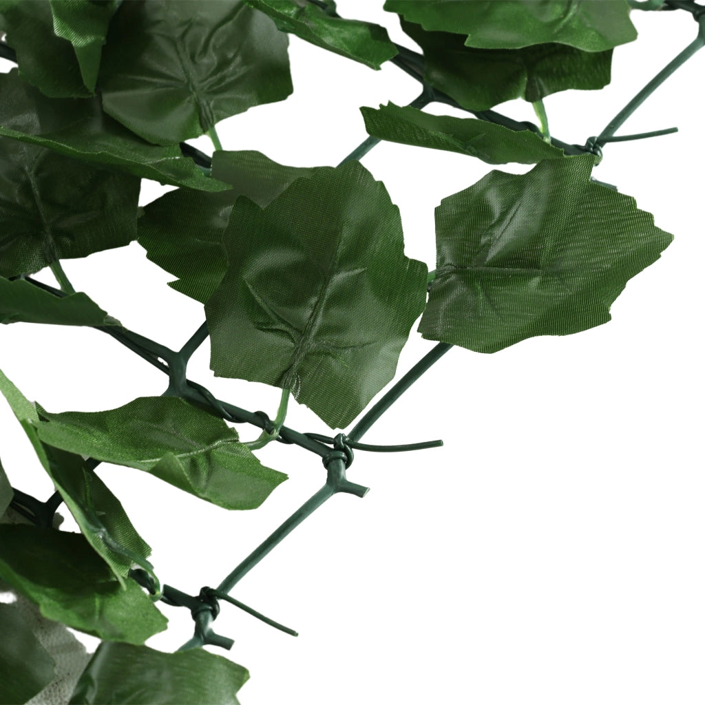 Rotolo di Siepe Finta per Balcone e Giardino 300x100 cm con Foglie di Edera in PE Verde Scuro