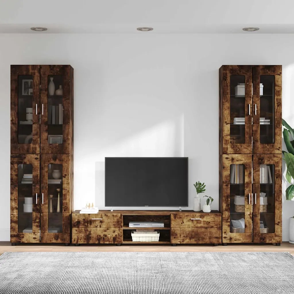 Set mobile TV FLORIN 3 pcs Rovere fumé Legno multistrato 3397989