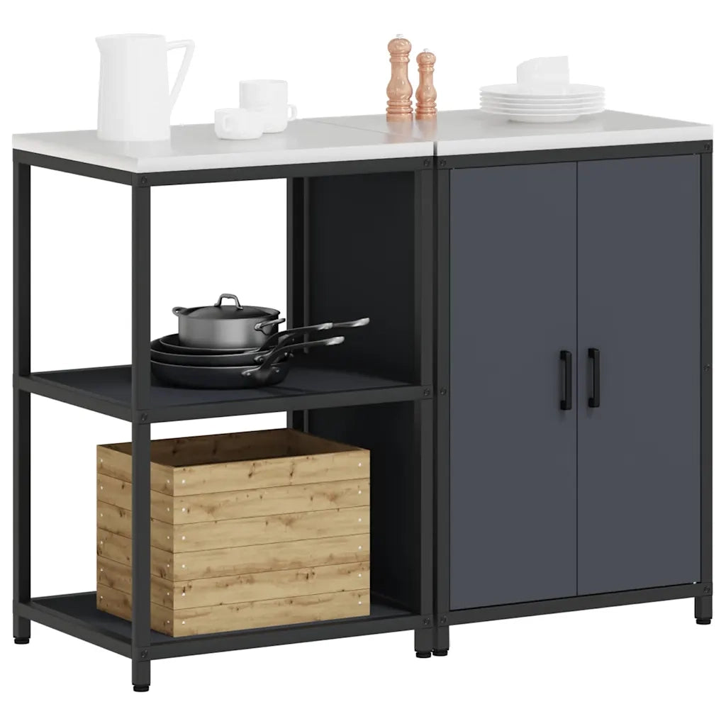 Set di Stoccaggio per Cucina con lo scaffale 2 pcs Antracite 3392689