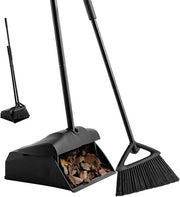 Combinatoio con lunga manica per spazzare e aspirare per uso interni ed esterni (spazzola + aspirapolvere nera)