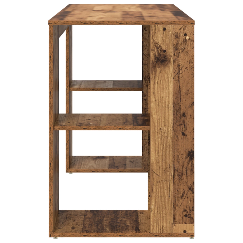 Scrivania Marrone Legno Vecchio Legno Massello di Recupero Standard
