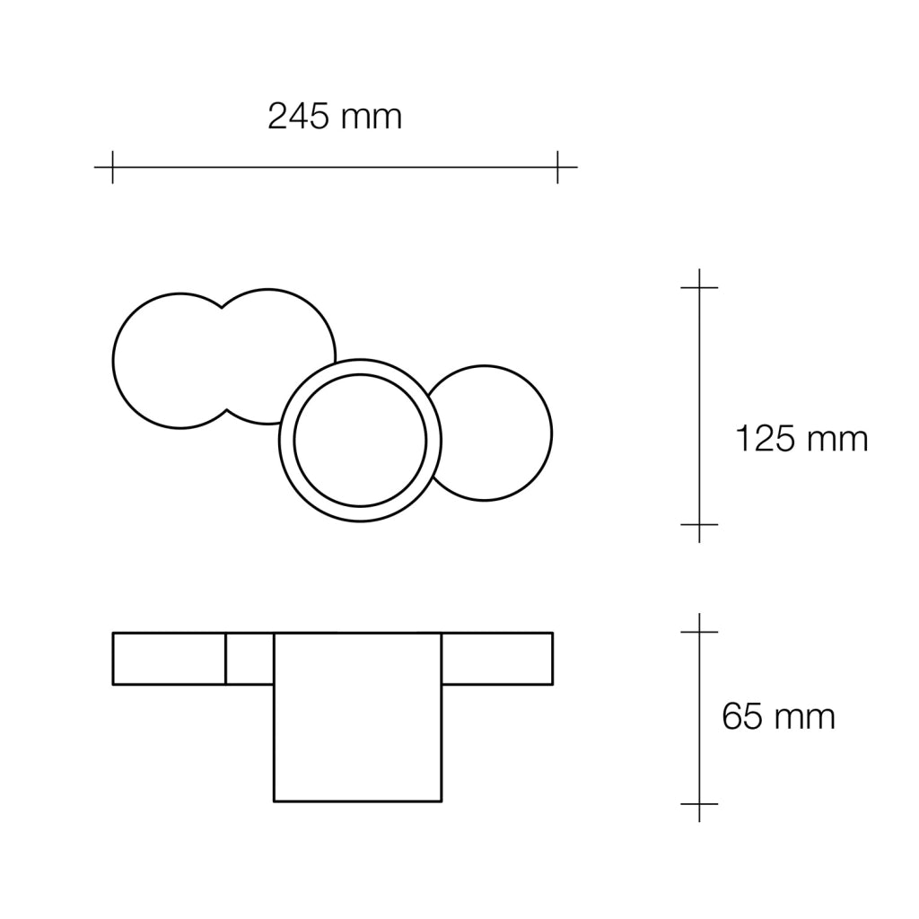 CHIO lampada da soffitto 1 Luce tonda attacco GX53 in gesso bianco 24,5cm
