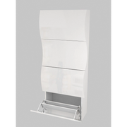Scarpiera Onda 4 Ante a Ribalta 71x161,4x26,6 cm – Bianco Lucido