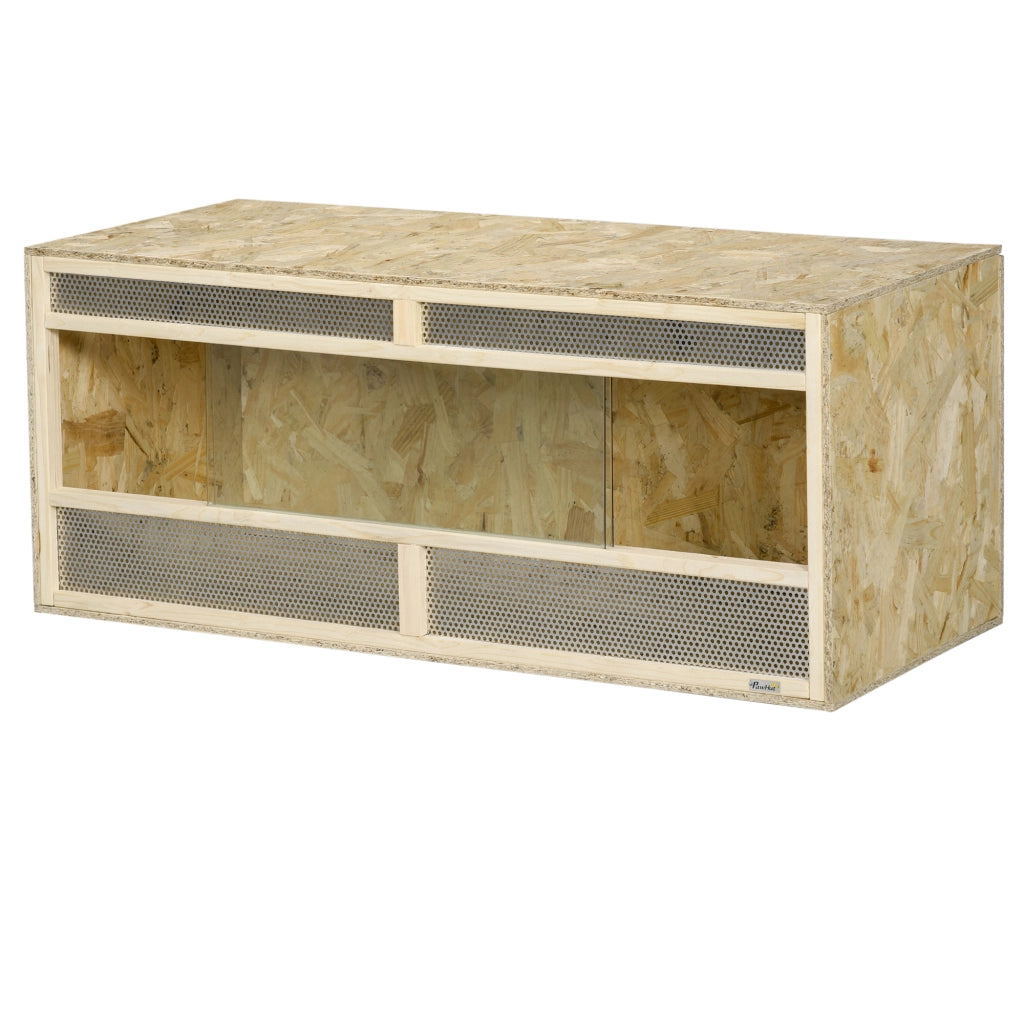 Terrario in Vetro per Rettili e Anfibi ¨C Xylo ¨C Porte Scorrevoli con Griglie Aerazione 120x50x50cm