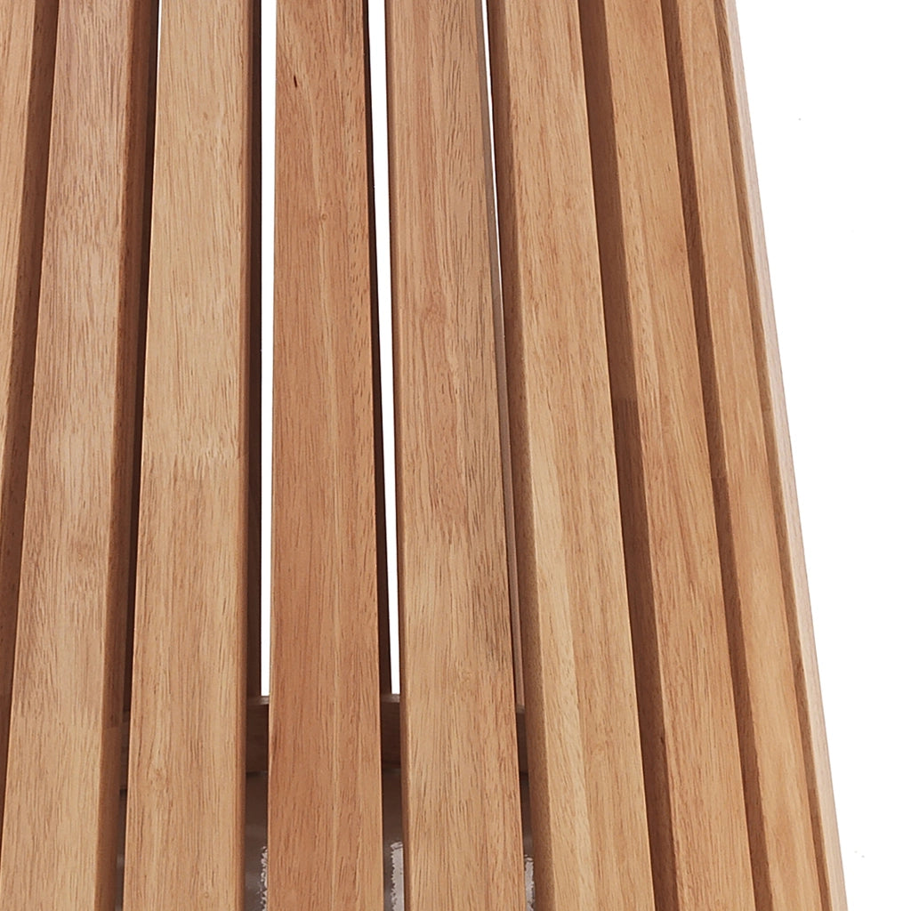Tavolo rotondo MALTA WOOD in MDF rovere e gambe nere
