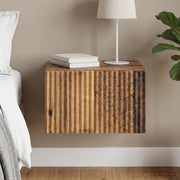 Mobiletto da notte a muro Legno antico 33 x 34,5 x 20 cm 898441