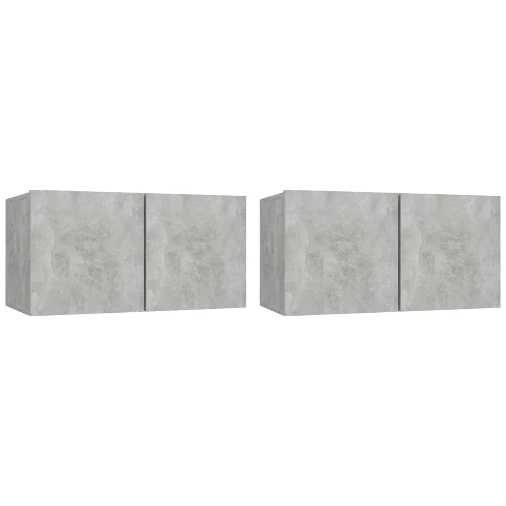 Mobile TV multimediale mensola TV supporto TV sala da pranzo soggiorno camera da letto montaggio a parete 2 pezzi 60 x 30 x 30 cm grigio 02_0029186