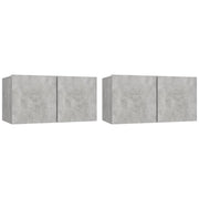 Mobile TV multimediale mensola TV supporto TV sala da pranzo soggiorno camera da letto montaggio a parete 2 pezzi 60 x 30 x 30 cm grigio 02_0029186